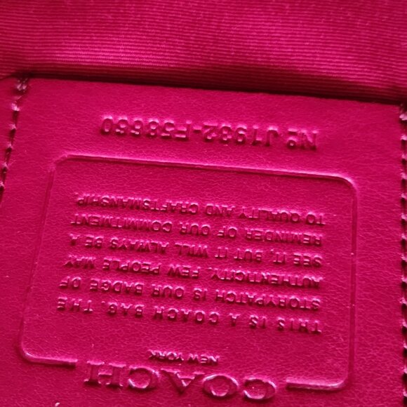Nwot Coach Derby Rasberry Leather Shoulder Bag Tote Purse - Picture 12 of 12
